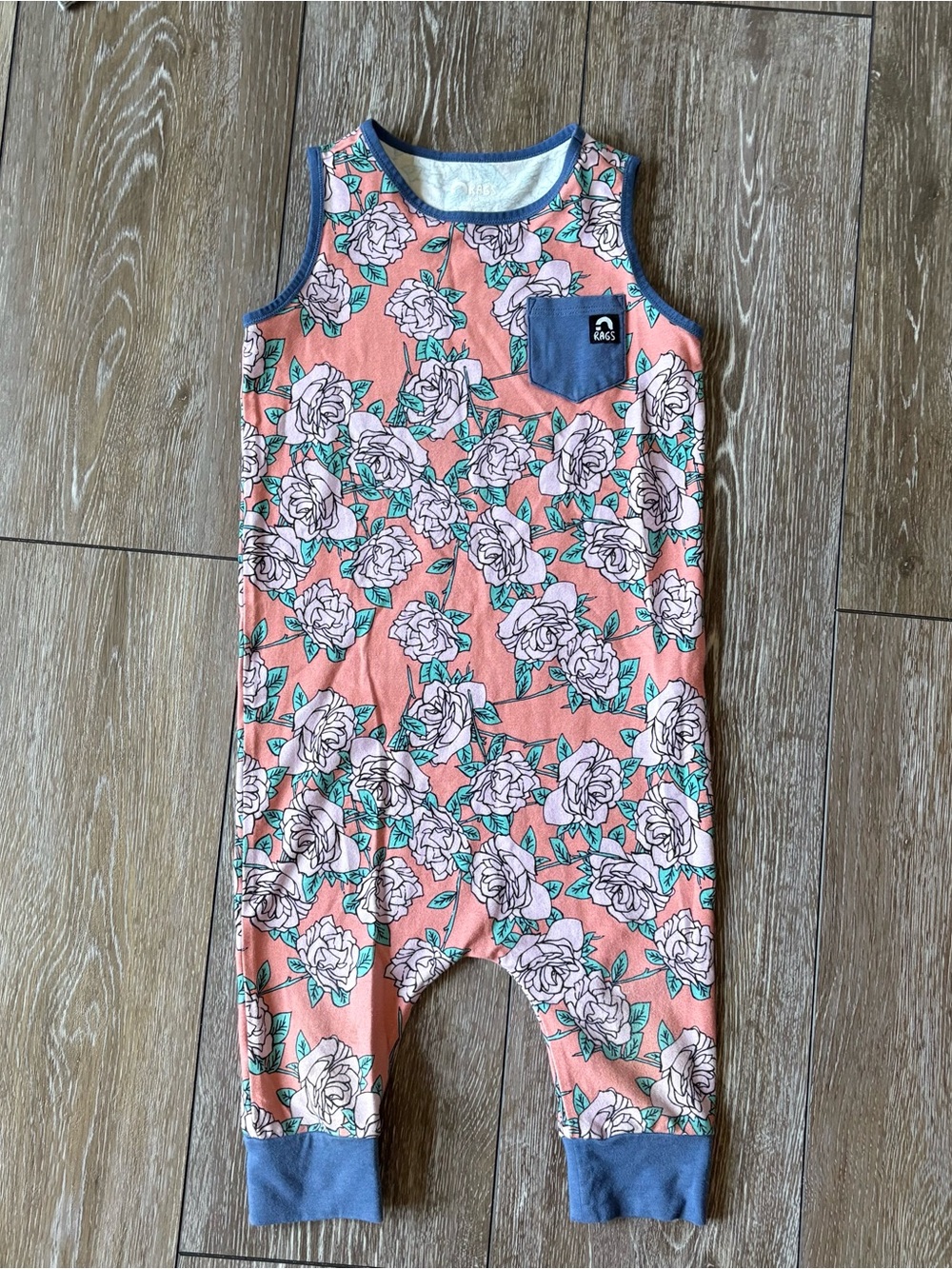 Rags Floral Romper 3/4